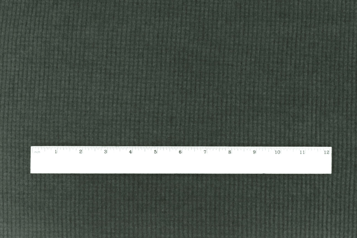 1 Yard Dark Smoked Gray Solid Stretch Rayon Brushed 2x2 Rib Knit Fabric for Activewear Dresses Blouses 61 Inches Width