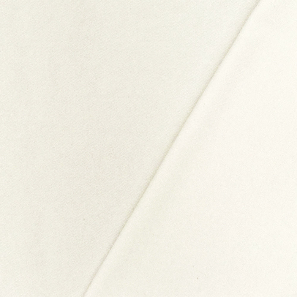 1 Yard Light Ivory Solid Stretch Cotton Brushed French Terry Sweatshirt Fabric 64 Inches Width