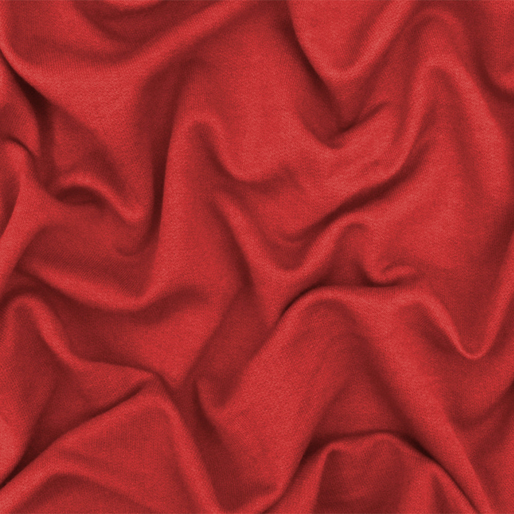 1 Yard Winter Red Solid Stretch Brushed French Terry Sweatshirt Fleece Fabric 64 Inches Width