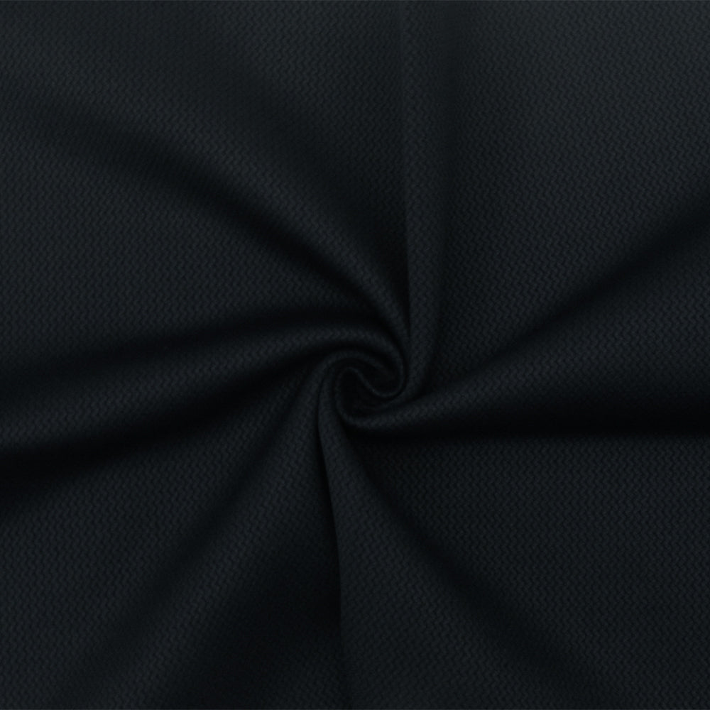 1 Yard Dark Night Navy Mini Wave Stretch Double Knit Fabric for Apparel Jackets Activewear Crafts 52 Inches Width