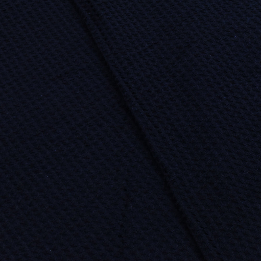 1 Yard Abyss Blue 3D Net-Like Stretch Cotton Double Knit Fabric 59 Inches Wide