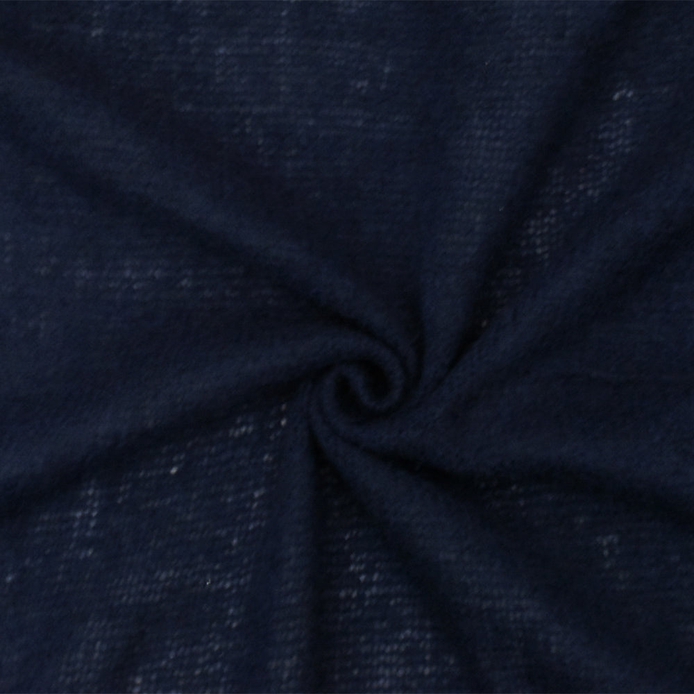 1 Yard Dark Navy Solid Polyester Wool Jersey Knit Fabric 54 Inches Wide