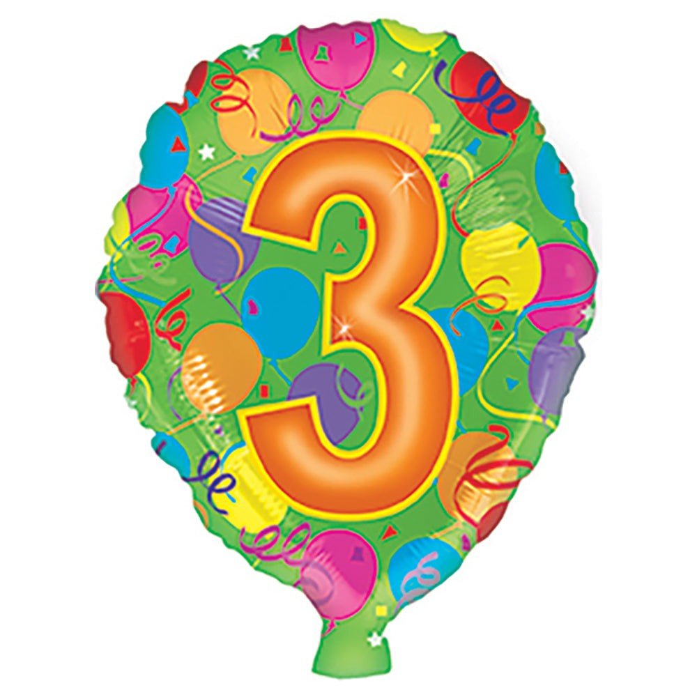 Foil Balloon #3 Birthday Shape