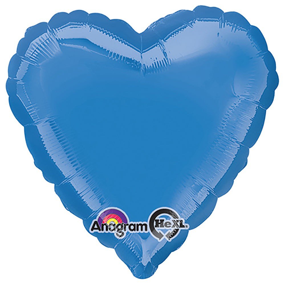 Heart Foil Balloon Metallic Periwinkle