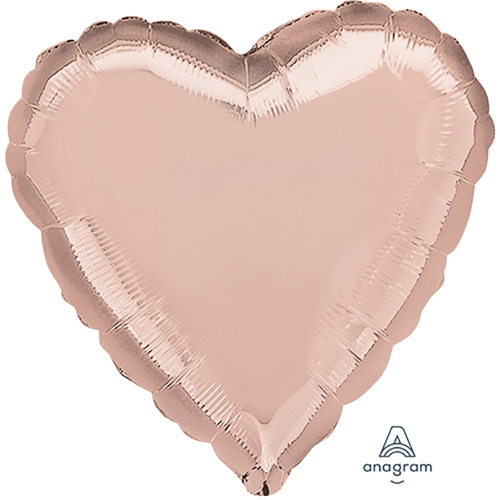 Foil Heart Balloon Rose Gold