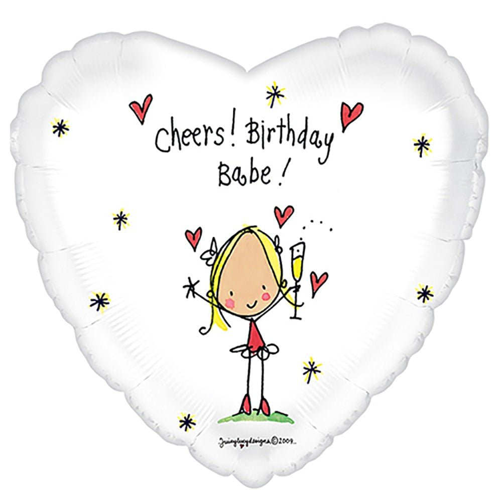 Foil Balloon Birthday Babe 17 Inch