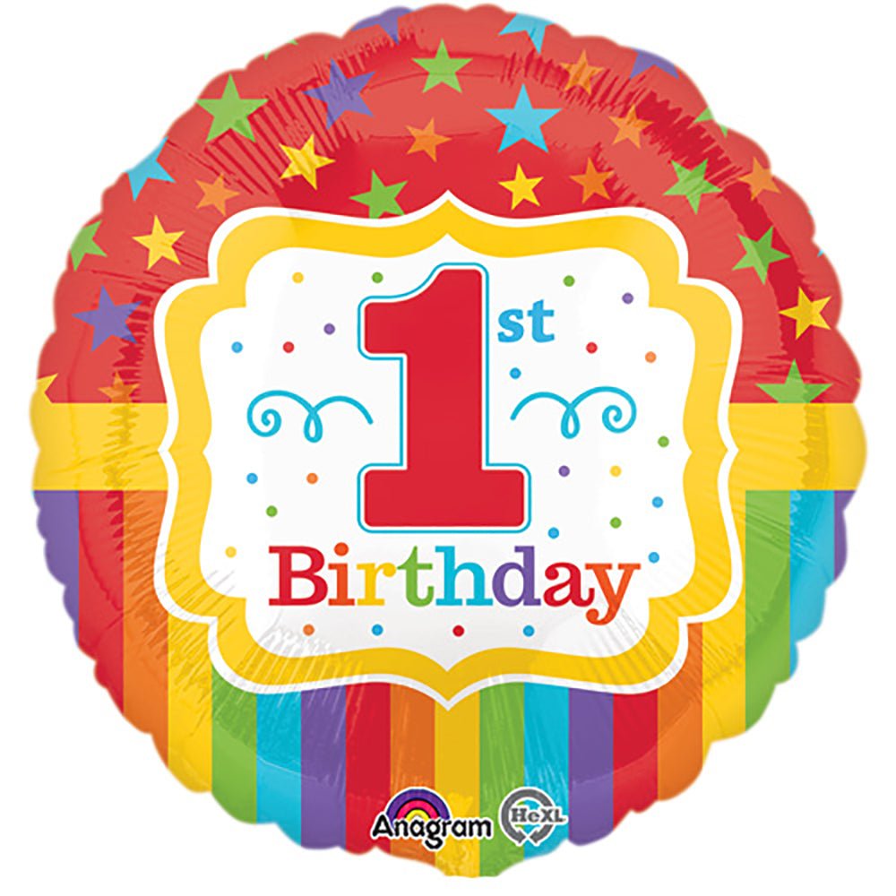 Foil Balloon Rainbow 1st Birthday