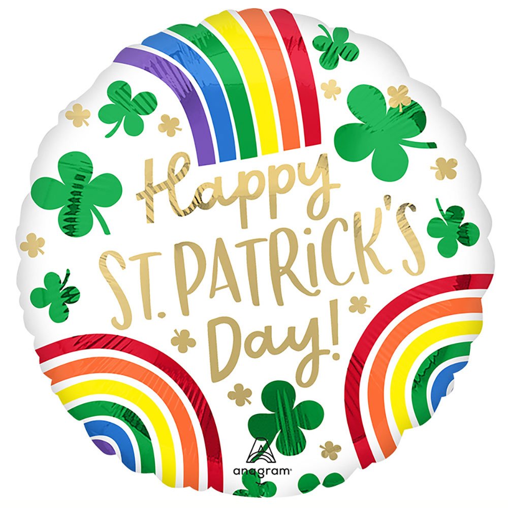 St. Patrick's Day Rainbows Foil Balloon