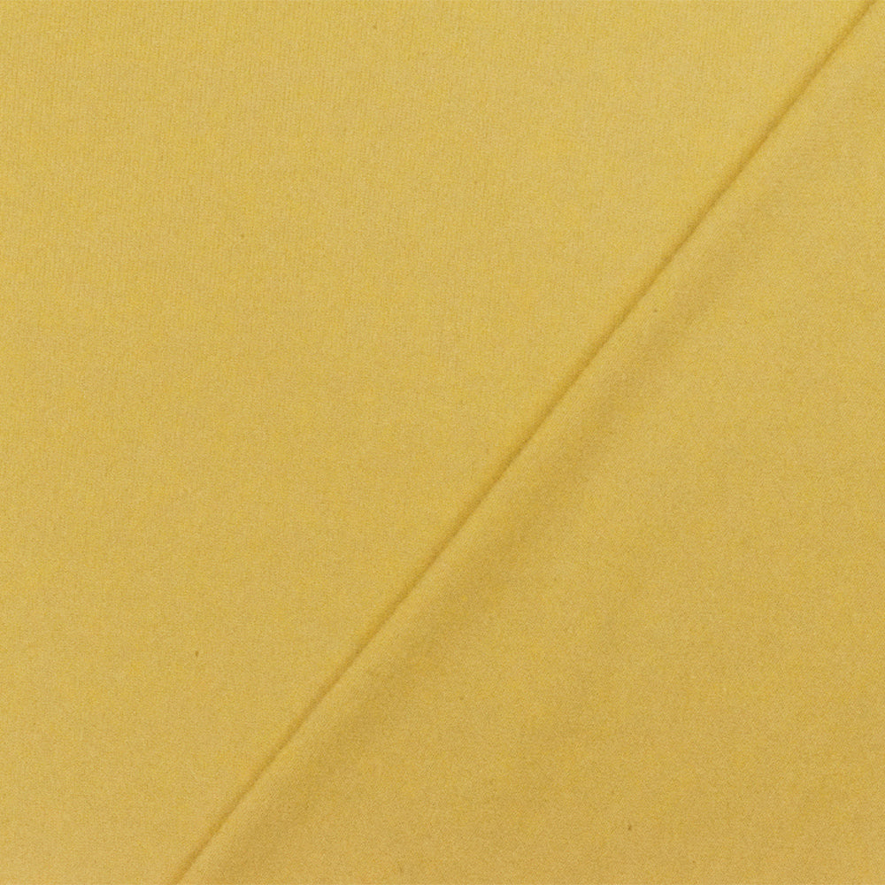 1 Yard Light Mustard Yellow Solid Stretch Poly Double Brushed Jersey Knit Fabric 60 Inches Wide