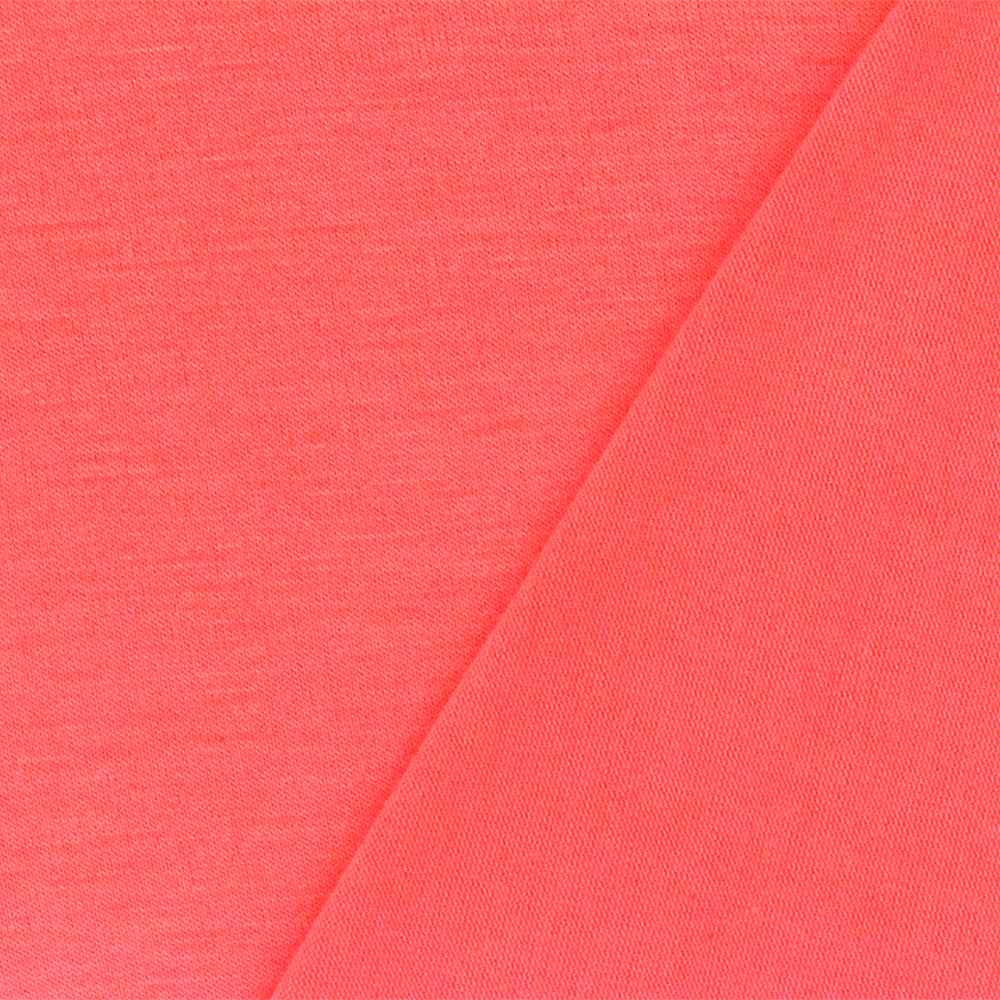 1 Yard Coral Red Solid Stretch Rayon Jersey Knit Fabric 62 Inches Wide