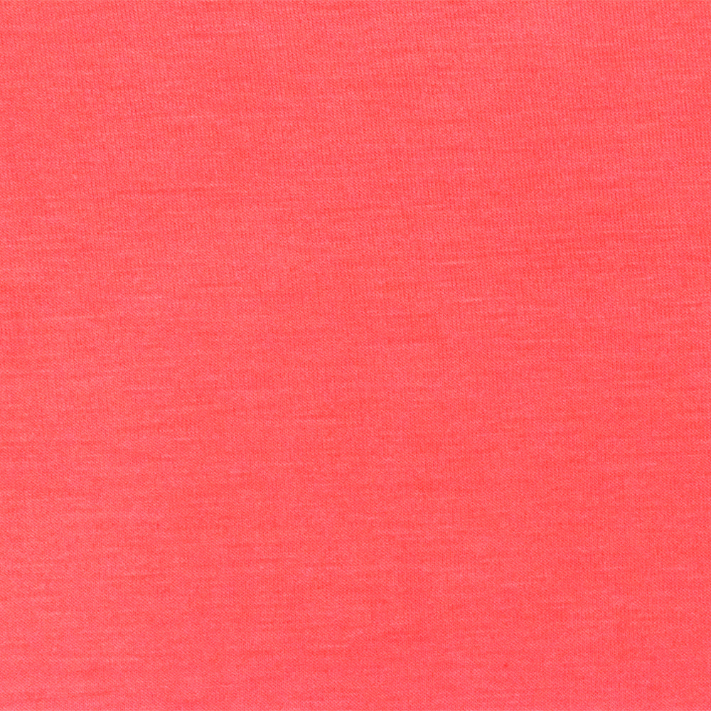 1 Yard Coral Red Solid Stretch Rayon Jersey Knit Fabric 62 Inches Wide