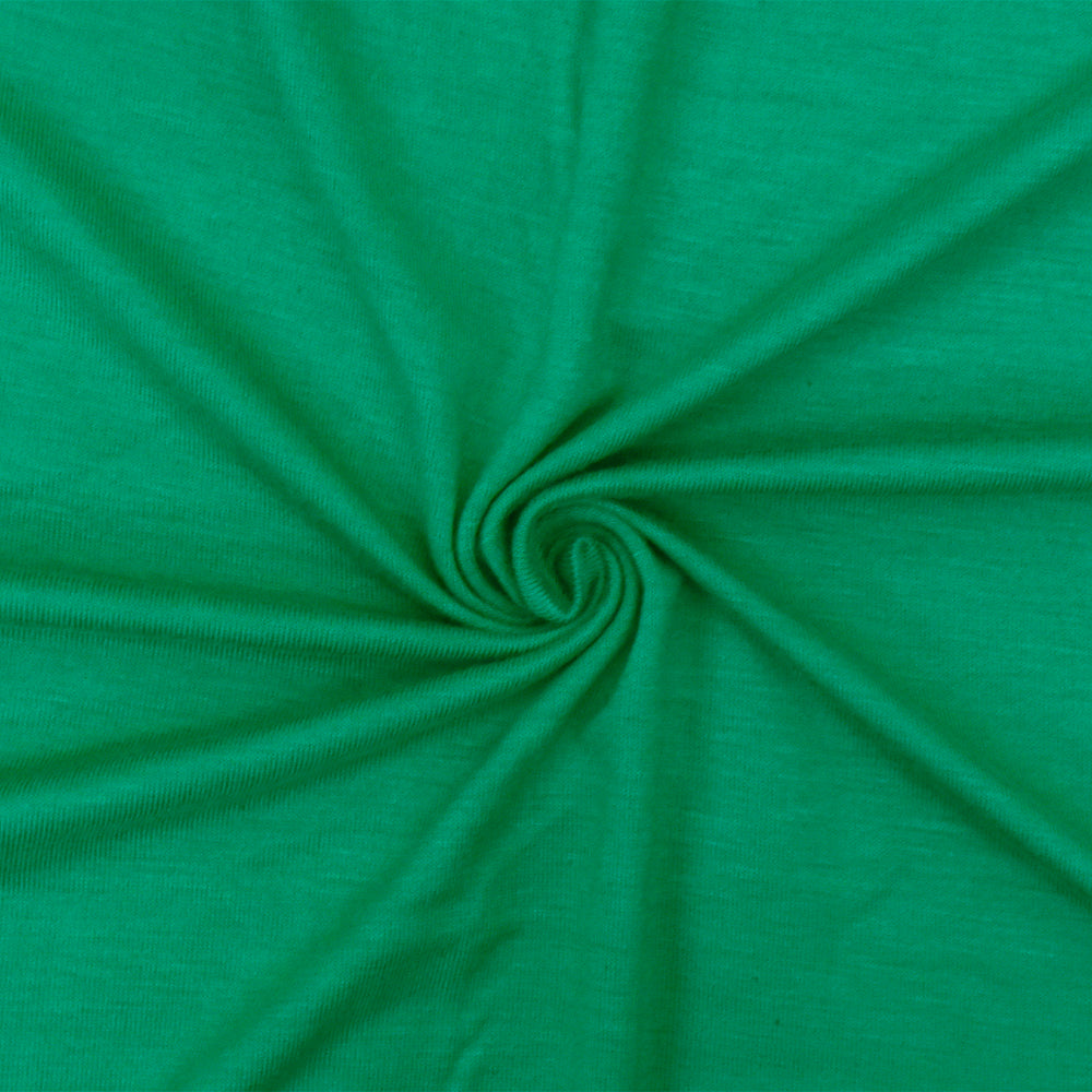 1 Yard Kelly Green Solid Stretch Rayon Jersey Knit Fabric 64 Inches Wide