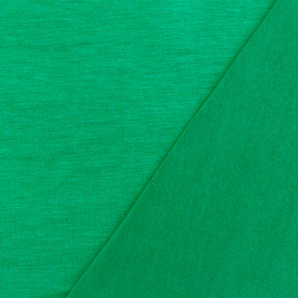 1 Yard Kelly Green Solid Stretch Rayon Jersey Knit Fabric 64 Inches Wide