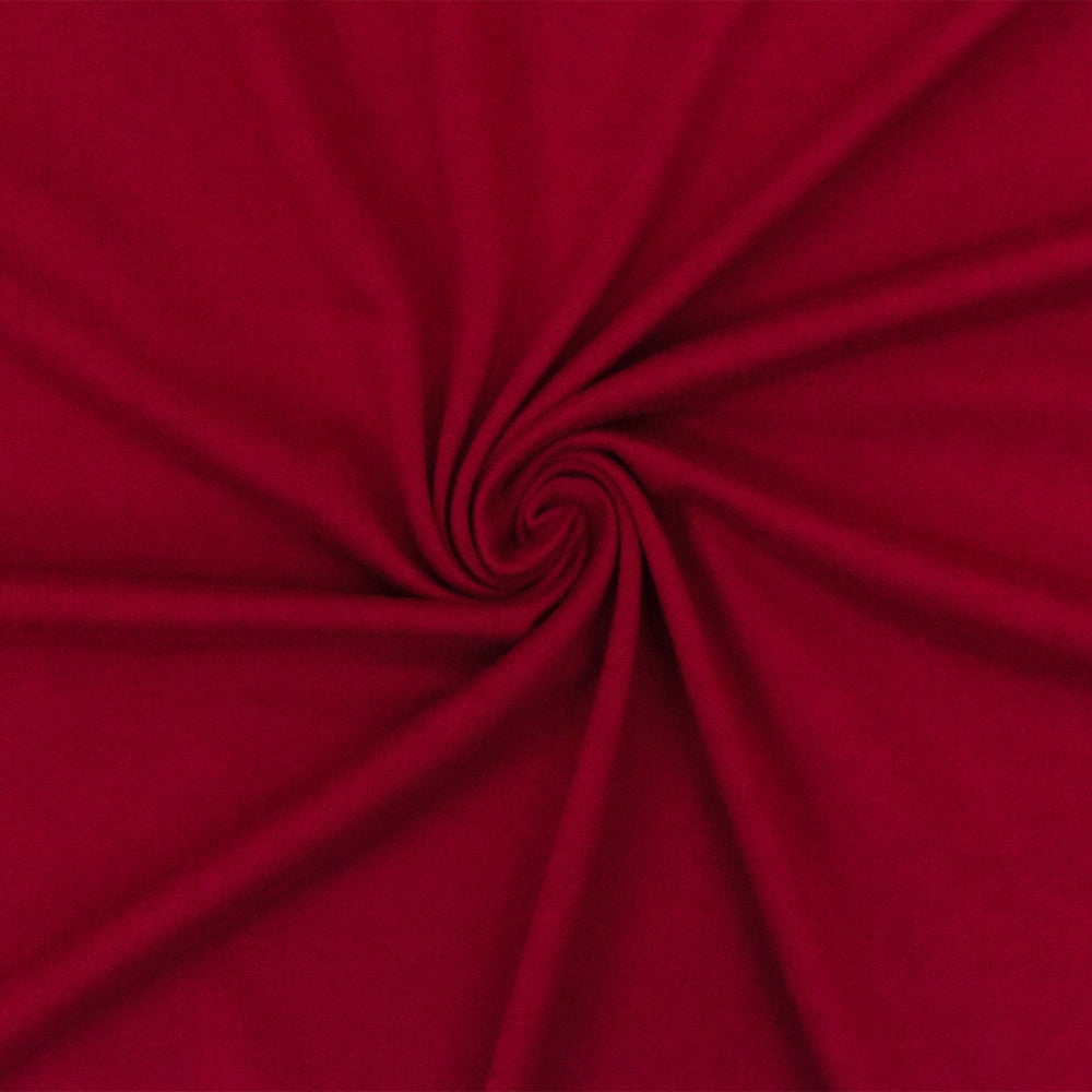 1 Yard Ruby Red Solid Stretch Polyester Jersey Knit Fabric 60 Inches Wide
