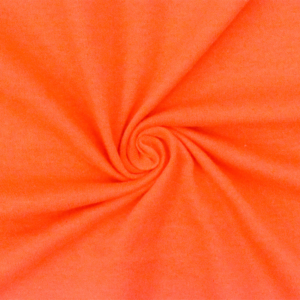 1 Yard Simple Orange Solid Stretch Cotton Jersey Knit Fabric 61 Inches Wide