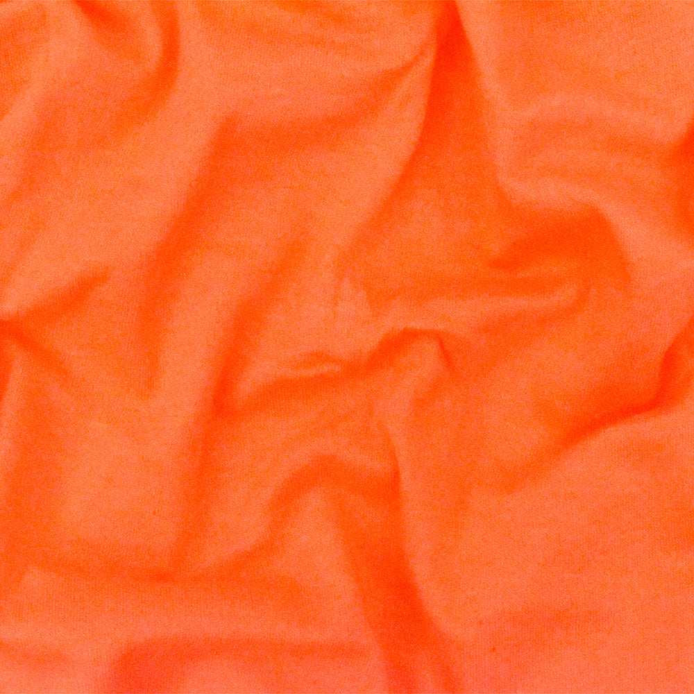 1 Yard Simple Orange Solid Stretch Cotton Jersey Knit Fabric 61 Inches Wide