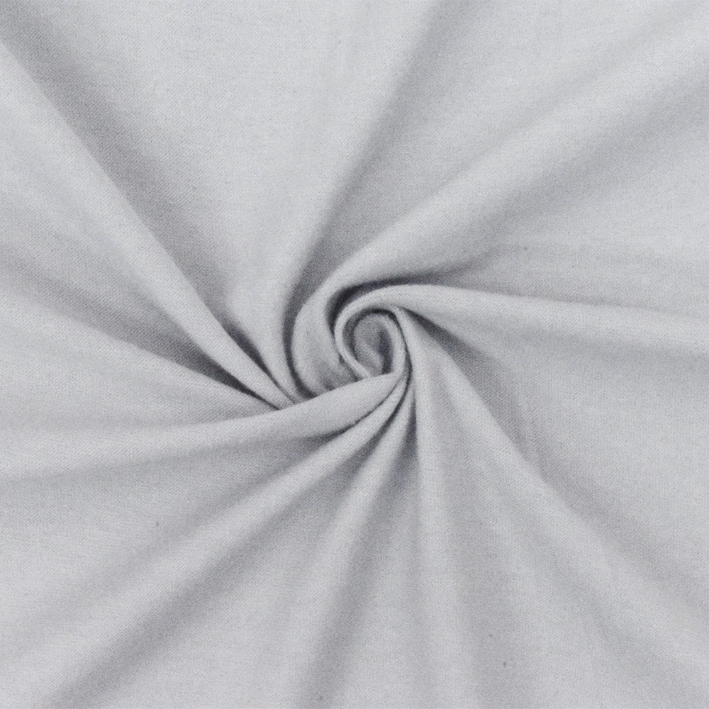 1 Yard Pale Gray Solid Stretch Cotton Jersey Knit Fabric 58 Inches Wide