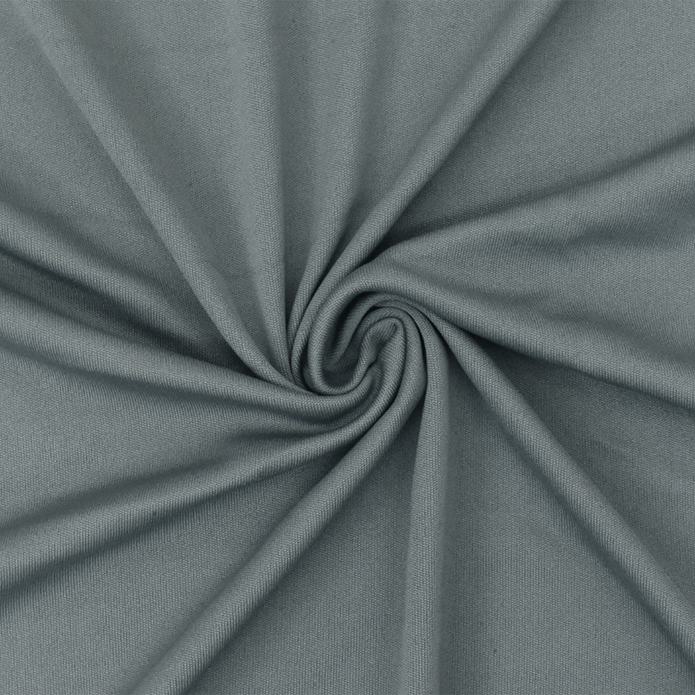 1 Yard Warrior Gray Solid Stretch Polyester Interlock Knit Fabric 64 Inches Wide