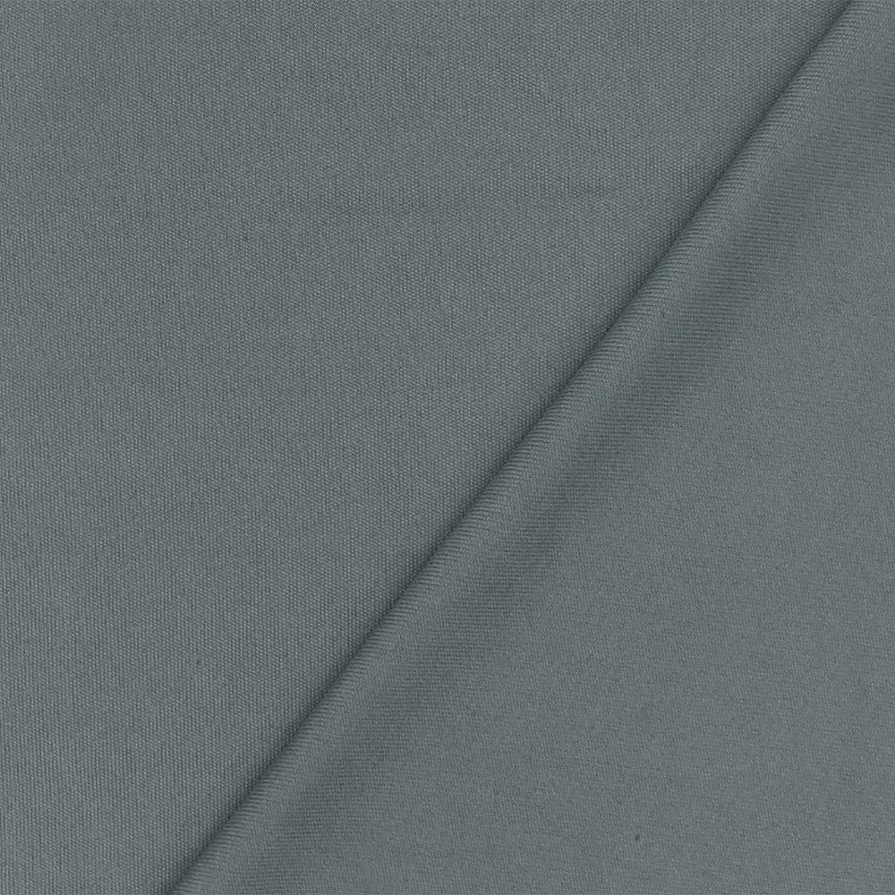 1 Yard Warrior Gray Solid Stretch Polyester Interlock Knit Fabric 64 Inches Wide