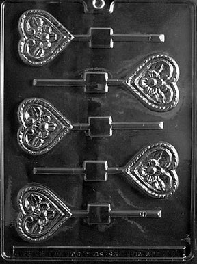 Flower Heart Lolly Chocolate Mold