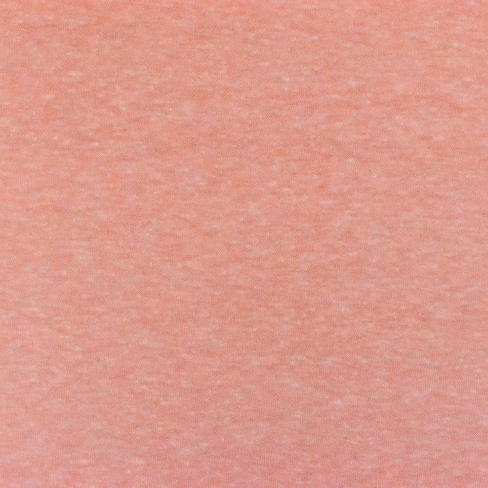 1 Yard Punch Peach Ivory Slub Stretch Poly Jersey Knit Fabric 62 Inches Wide