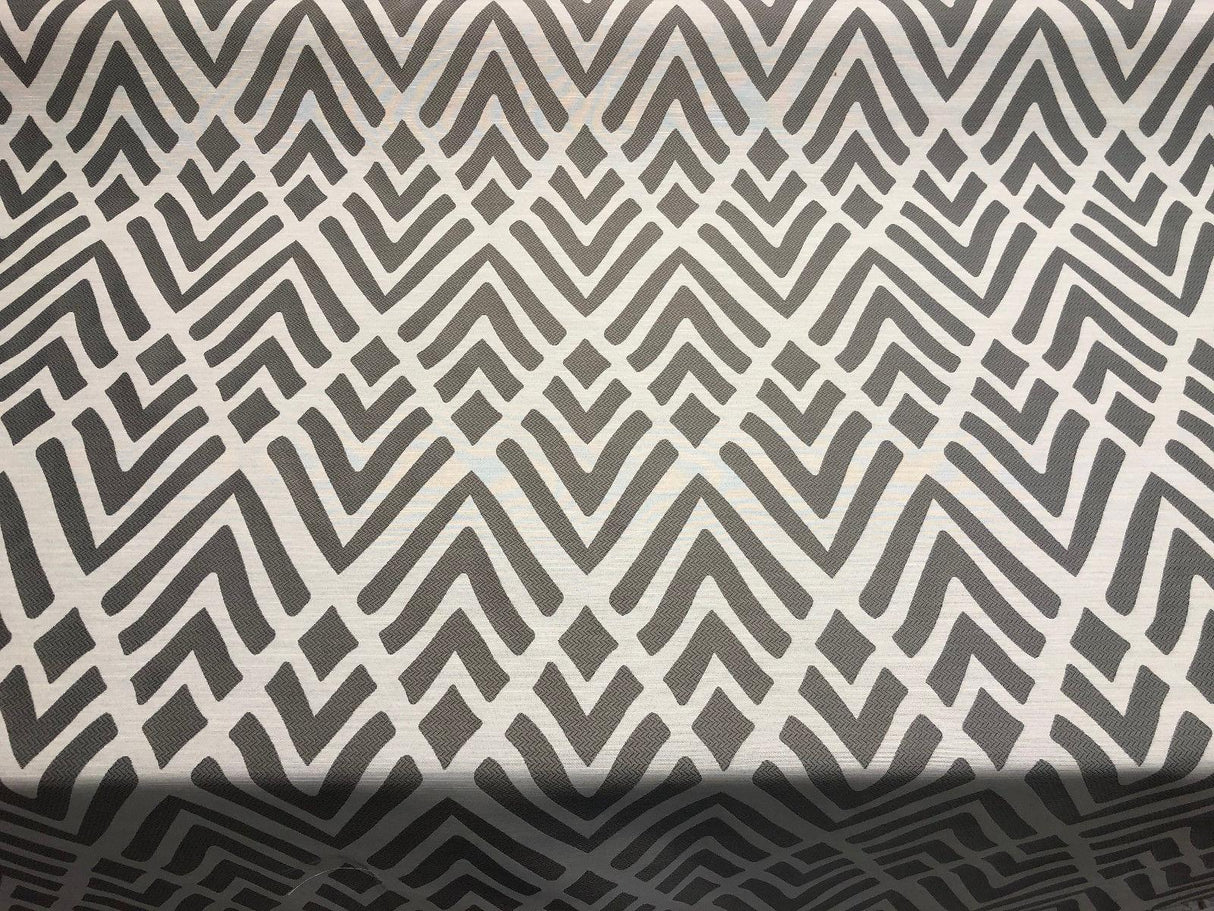 Osmo Diamond Argyle Silver Crown Jacquard Polyester Fabric - Silver Diamond Argyle Jacquard, 60" Width, 7.75" Horizontal Repeat, 11" Vertical Repeat (1 Yard)