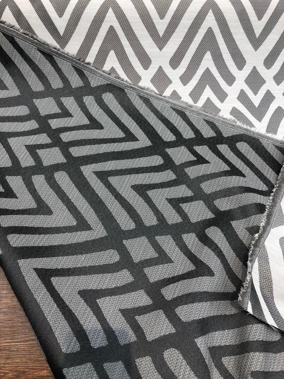Osmo Diamond Argyle Silver Crown Jacquard Polyester Fabric - Silver Diamond Argyle Jacquard, 60" Width, 7.75" Horizontal Repeat, 11" Vertical Repeat (1 Yard)