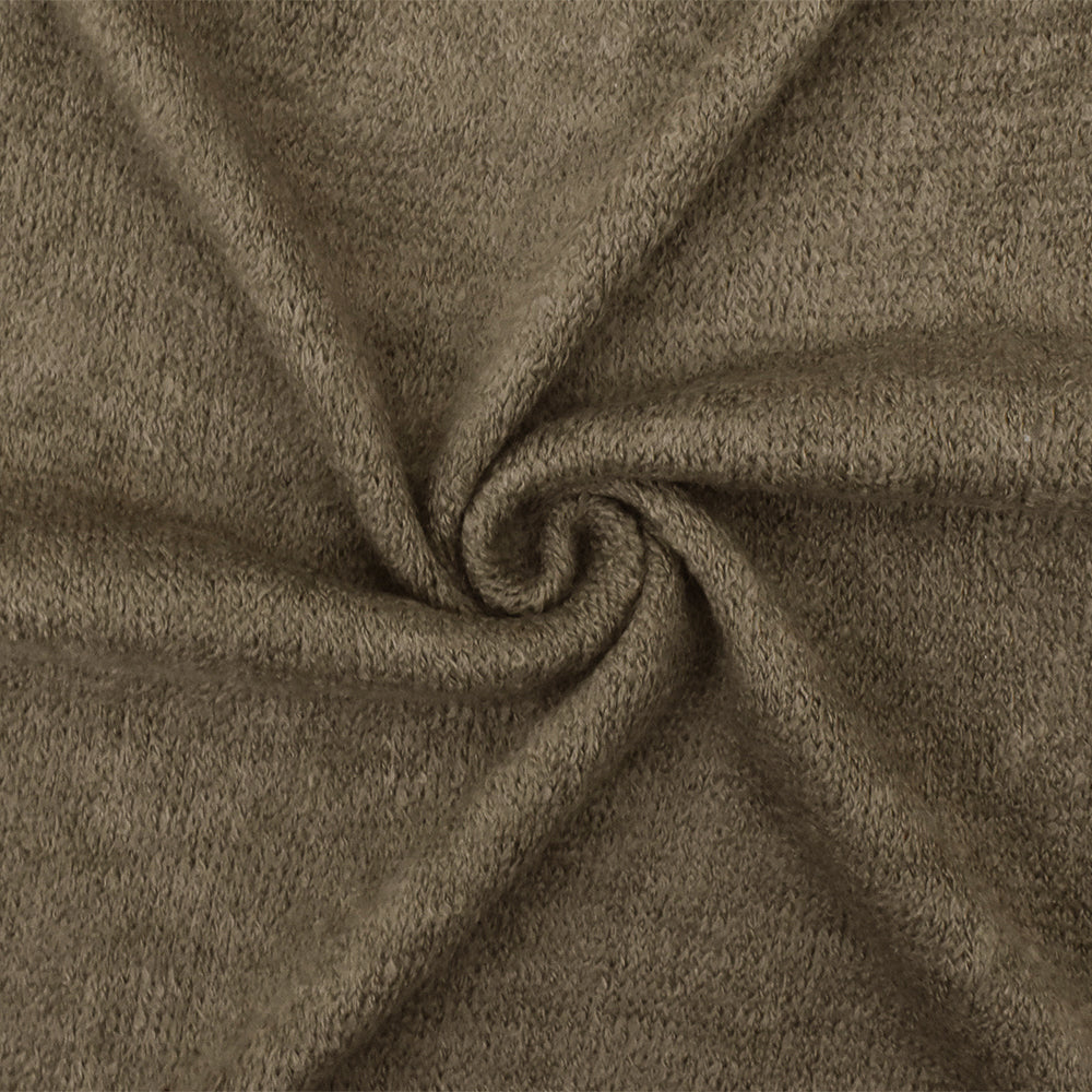 1 Yard Sahara Brown Acrylic Jersey Knit Soft Dry Hand, Horizontal Stretch, 58" Wide