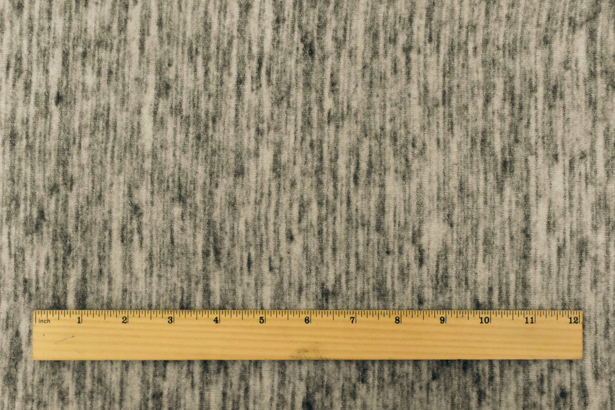 1 Yard Old Beige, Gray & Black Slub Stretch Brushed Jersey Knit Fabric of Soft Hand, Good Drape ,55 Inches Wide
