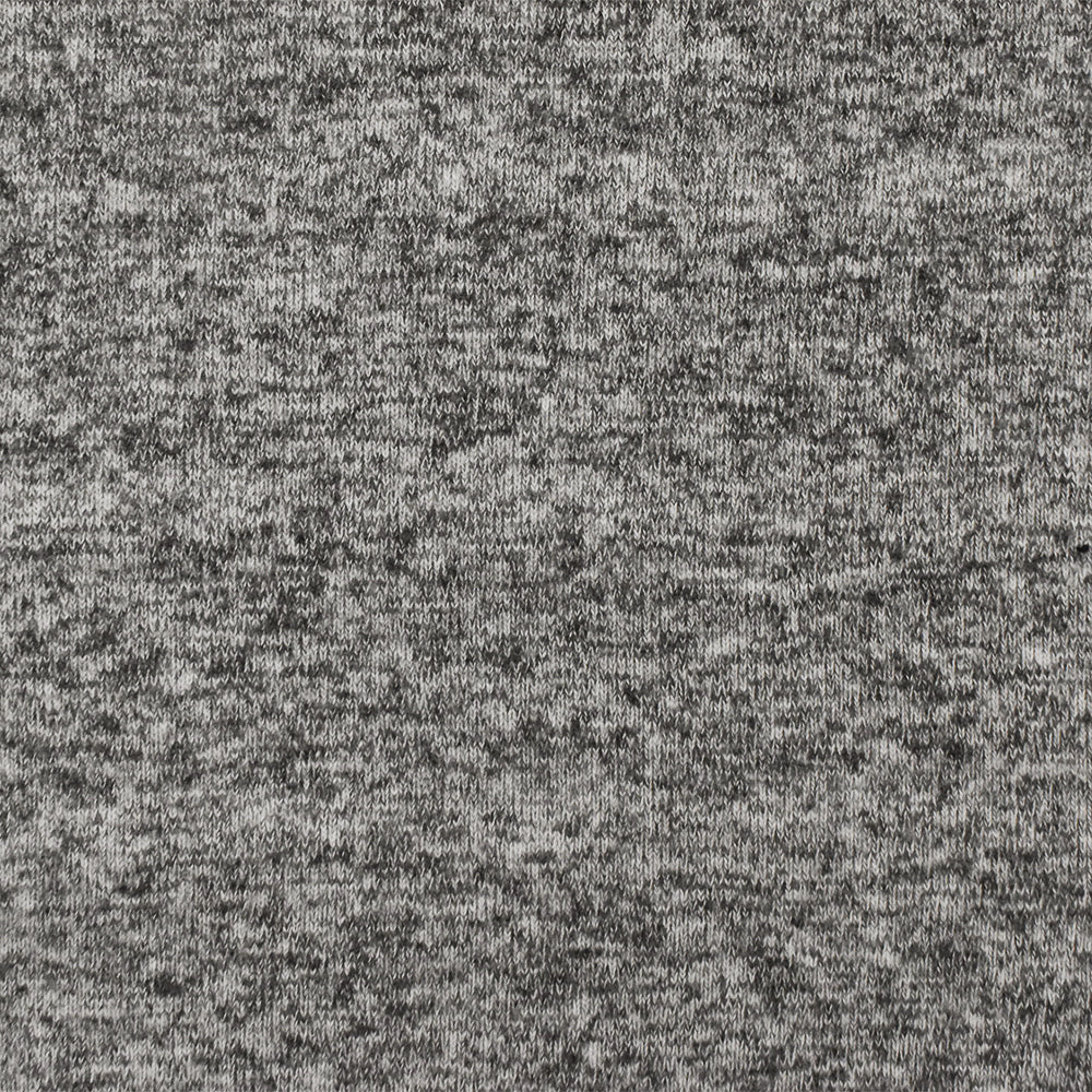 1 Yard of White & Gray Brushed Knit Fabric, Lightweight with Soft Hand & Matte Finish, 55" Width