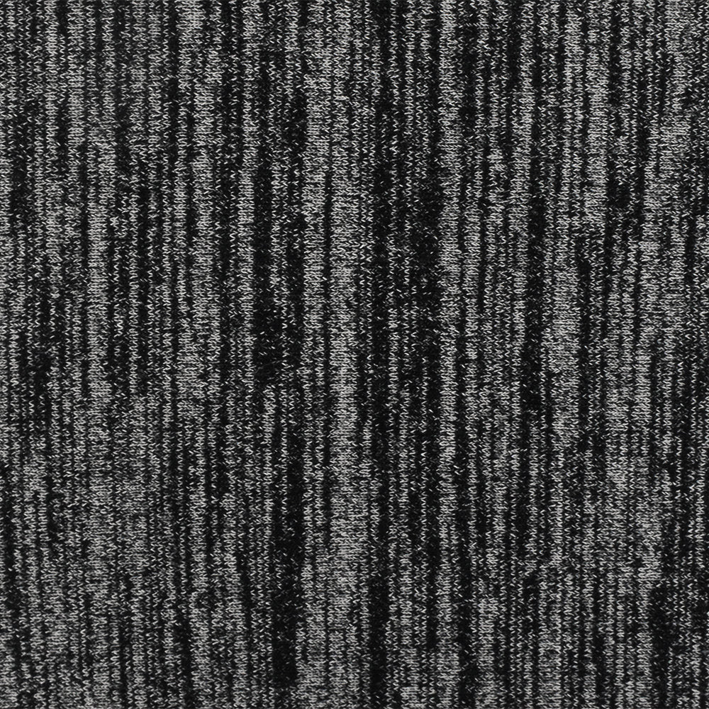 1 Yard Classic White & Black Slub Stretch Jersey Knit Fabric for Dresses, 58 Inches Wide