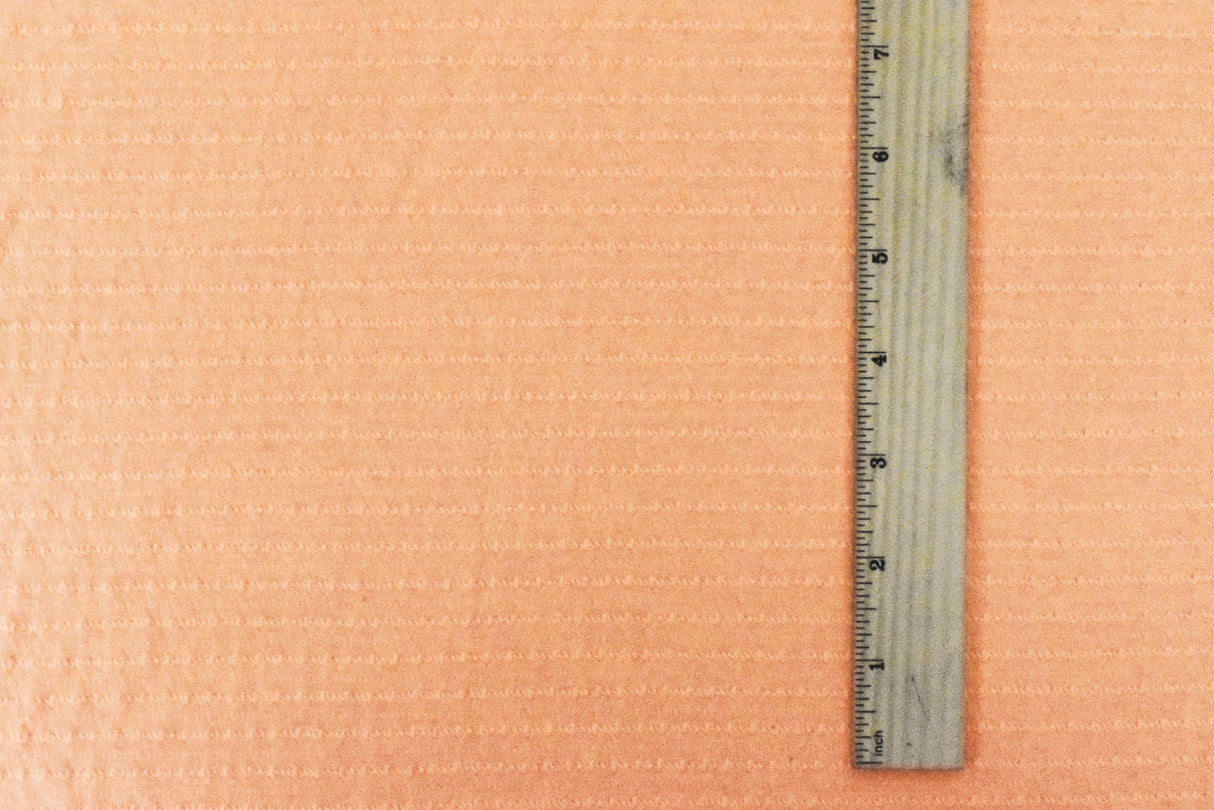 1 Yard Orange Texture Stripe Jersey, Soft Horizontal Stretch Knit for Apparel, 51 Inches Wide