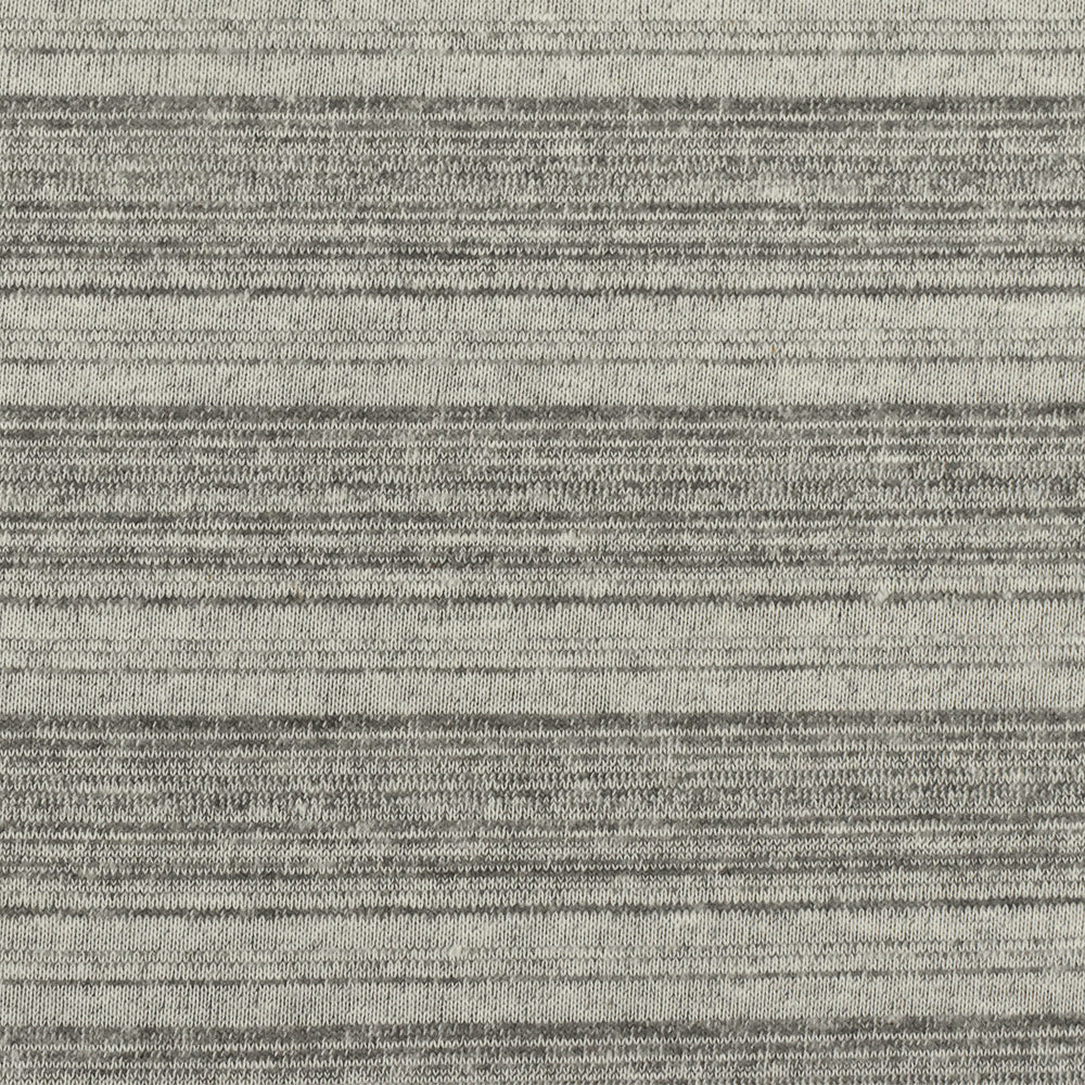 1 Yard Vintage, White & Gray Stripe Jersey Knit Textured Stretch Fabric for Apparel 56" Wide