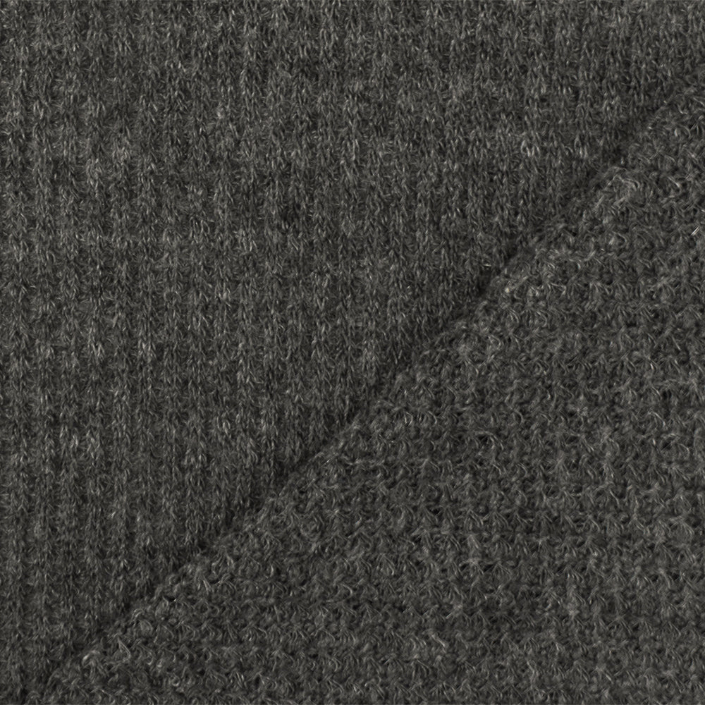 1 Yard Dark Charcoal Gray Texture Stretch Sweater Knit Fabric 54 Inches Width