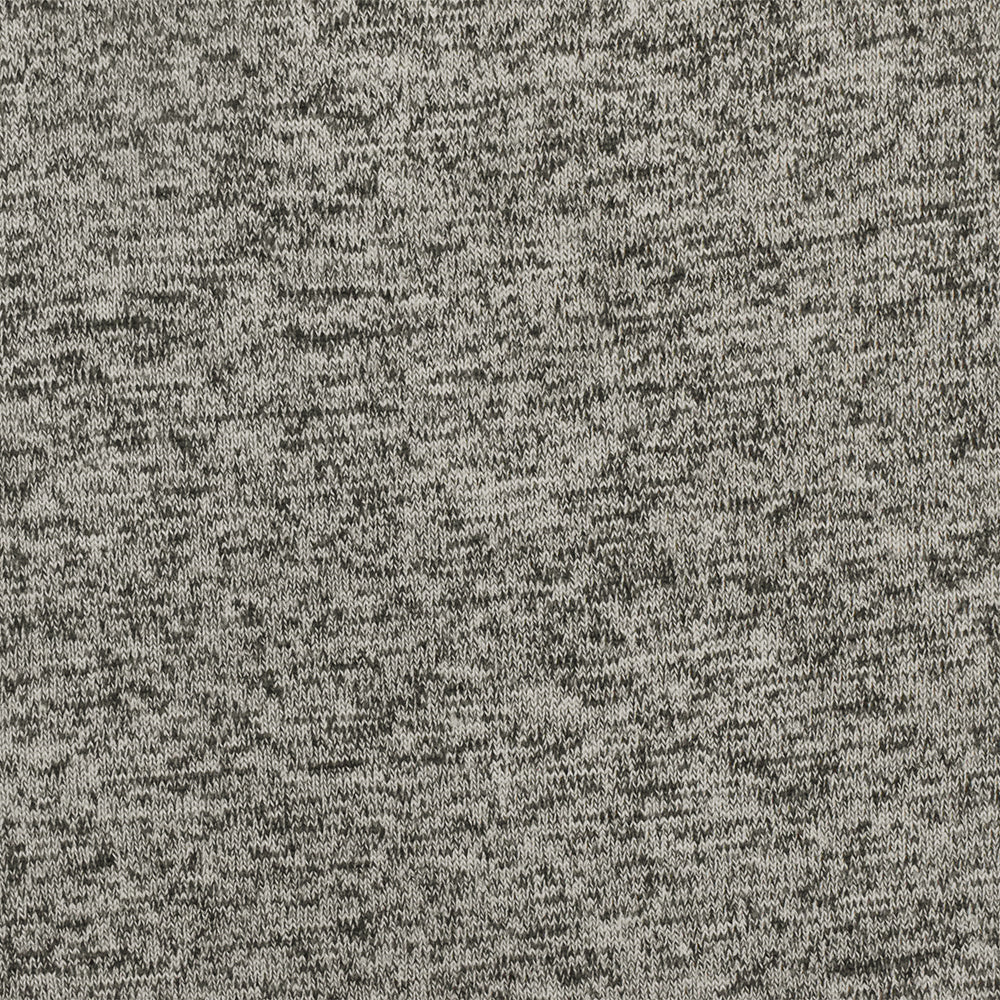 1 Yard Shadow Gray & White Textured Jersey Cotton Blend Knit Fabric, 58" Wide