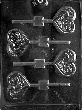 Fancy Heart Lolly Chocolate Mold