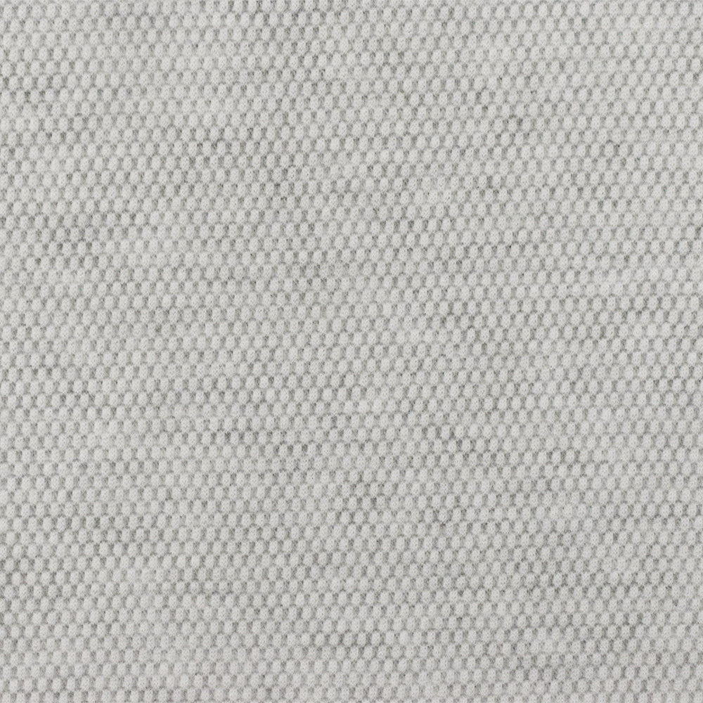1 Yard of Light Gray & White Honeycomb Knit Horizontal Stretch, Soft Texture 63" Width