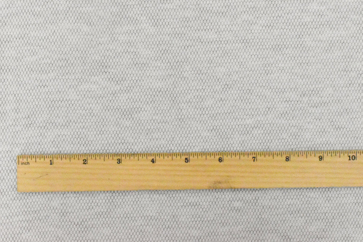 1 Yard of Light Gray & White Honeycomb Knit Horizontal Stretch, Soft Texture 63" Width