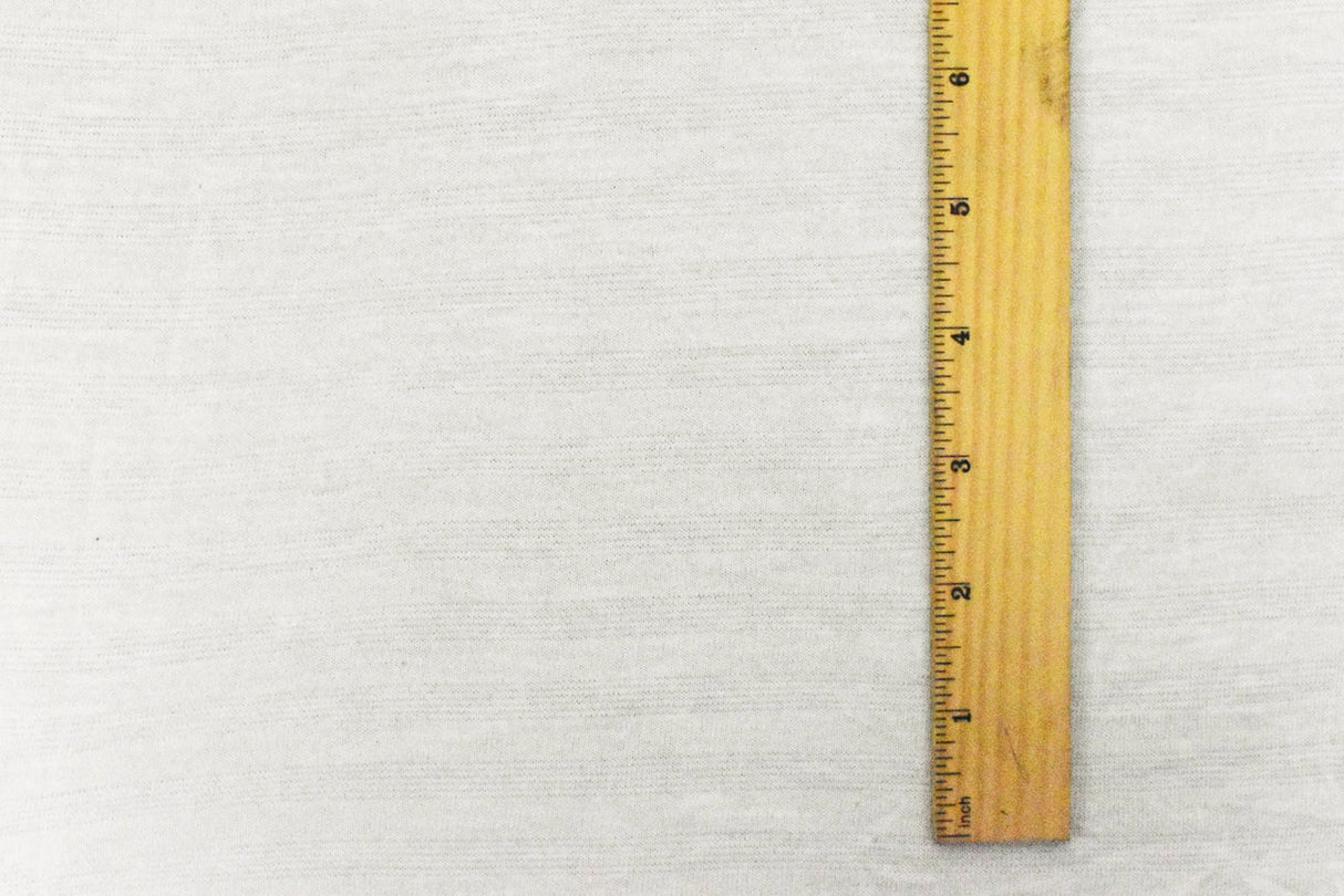1 Yard of Misty Ivory Striped Knit Bias Stretch Polyester Jersey for Activewear, 53" Width