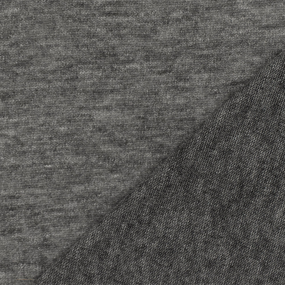 1 Yard Heather Shadow Gray & White Stretch Rayon Jersey Knit Fabric, 58 Inches Wide