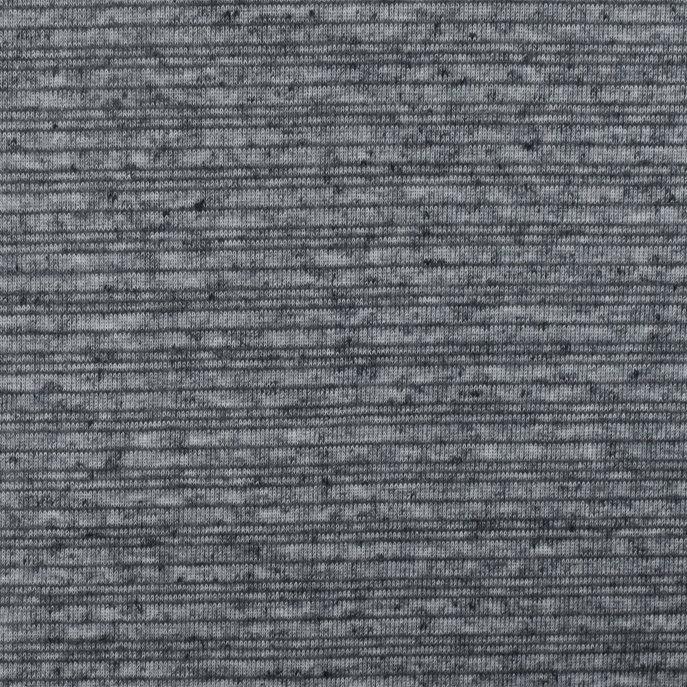 1 Yard Cold Gray White Black Texture Slub Striped Stretch Jersey Knit Fabric 60 Inches
