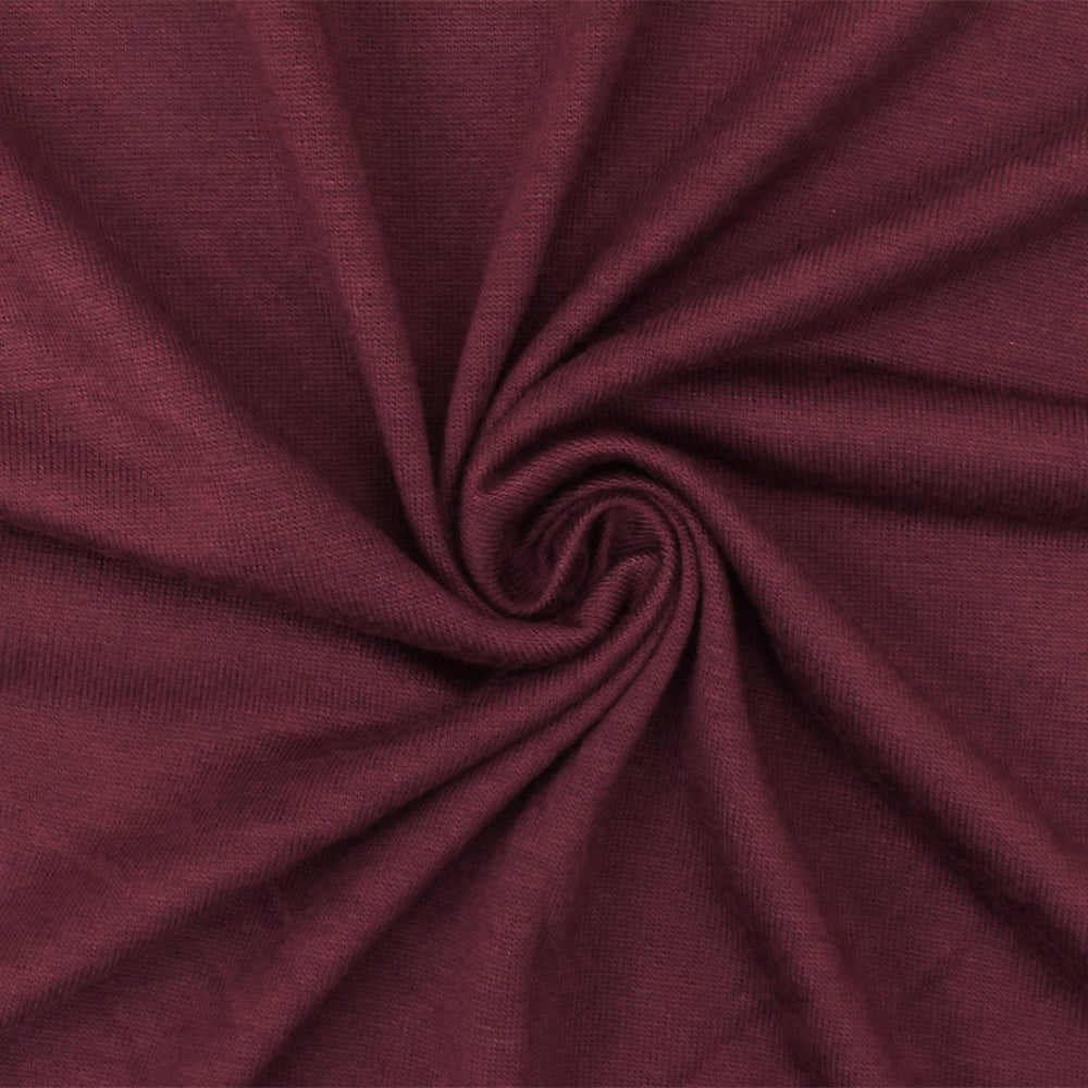 1 Yard Winery Red Stretch Rayon Jersey Knit Fabric for Dresses Blouses and Overlays 60 Inches Width