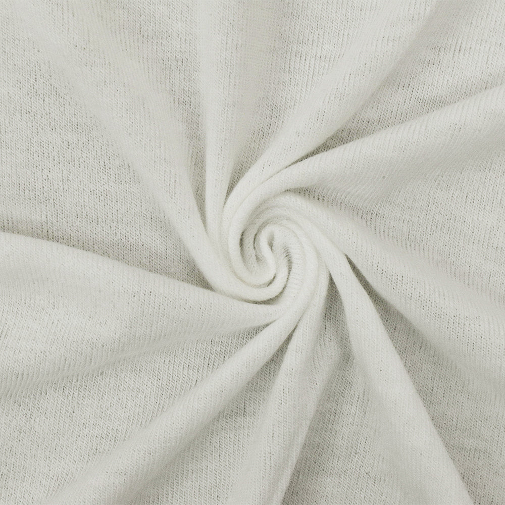 ১ গজ শীতকালীন আইভরি সলিড স্ট্রেচ জার্সি নিট ফ্যাব্রিক নরম হালকা ওজনের ৮ ইঞ্চি প্রস্থ