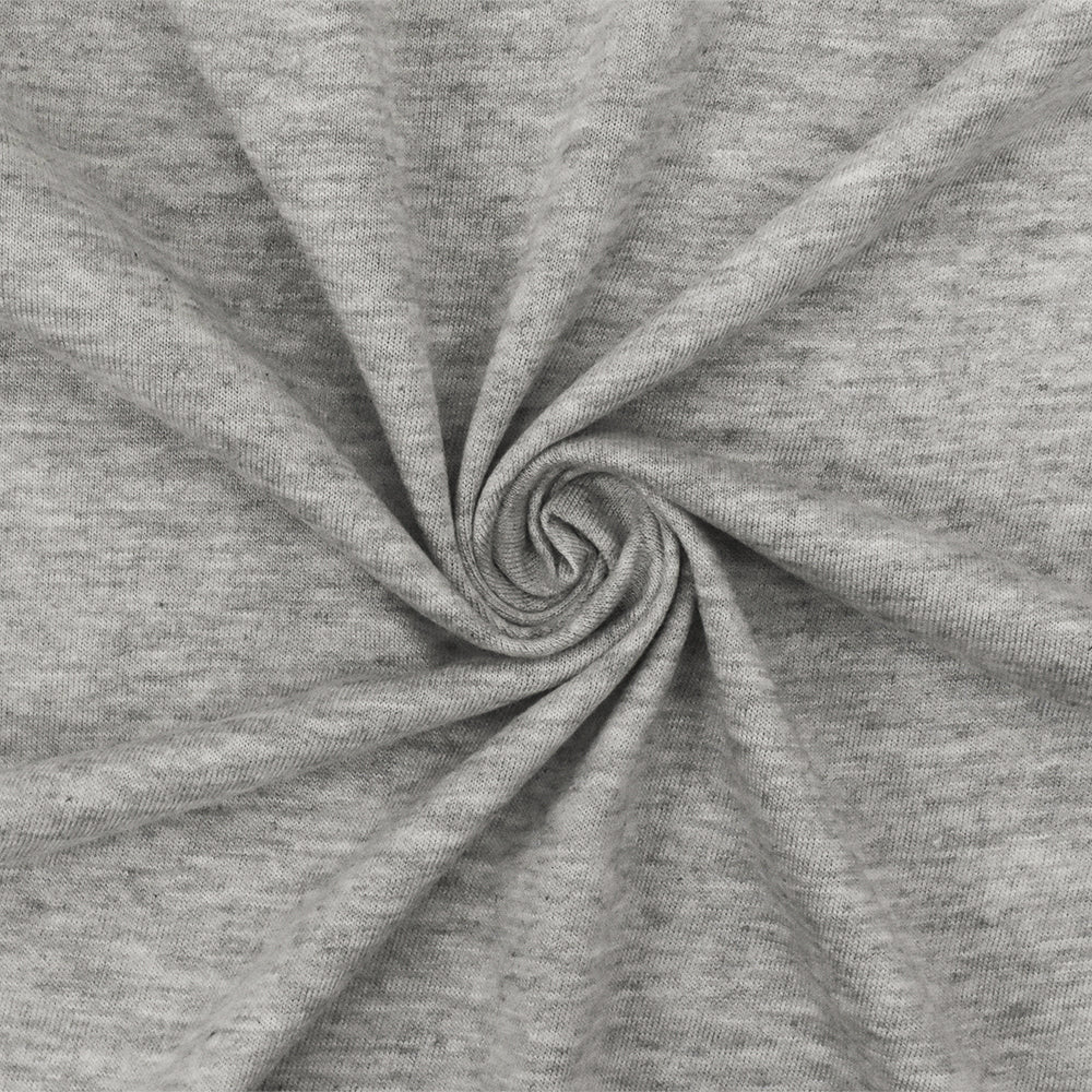 1 Yard Heather Soft Gray Stretch Rayon Jersey Knit Fabric Lightweight 60 Inches Width