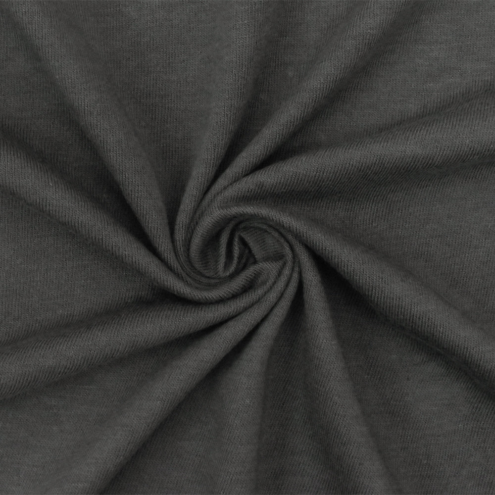 1 Yard Shadow Gray Solid Stretch Jersey Knit Fabric Lightweight 60 Inches Width