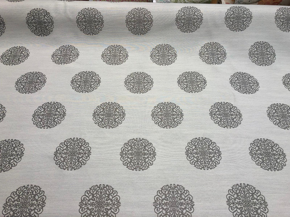 Moda Celtic Knot Silver Crown Jacquard Polyester Fabric - Silver Crown Jacquard, 60" Width (1 Yard)