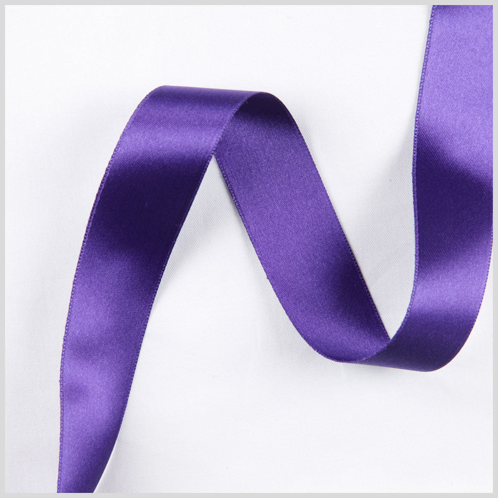 3/8" Purple Double Face French Satin Ribbon