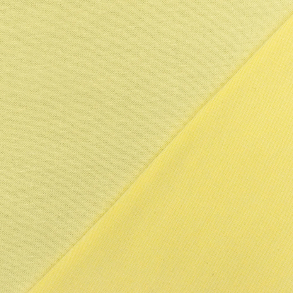 ১ গজ প্যাস্টেল হলুদ লাইক্রা বাঁশের জার্সি নিট ফ্যাব্রিক স্ট্রেচি লাইটওয়েট ৬০ ইঞ্চি