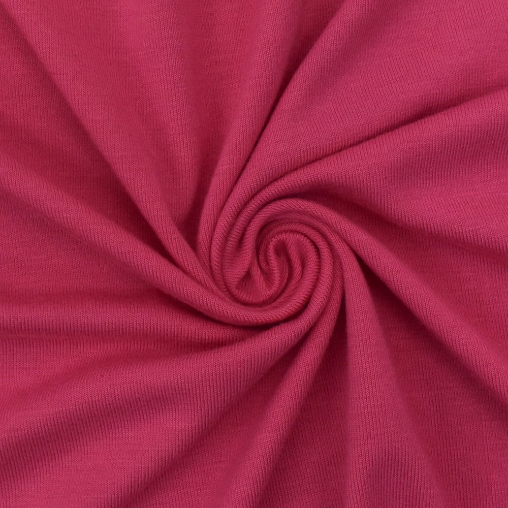 1 Yard Hot Pink Bamboo Jersey Knit Fabric Spandex Blend 58 Inches