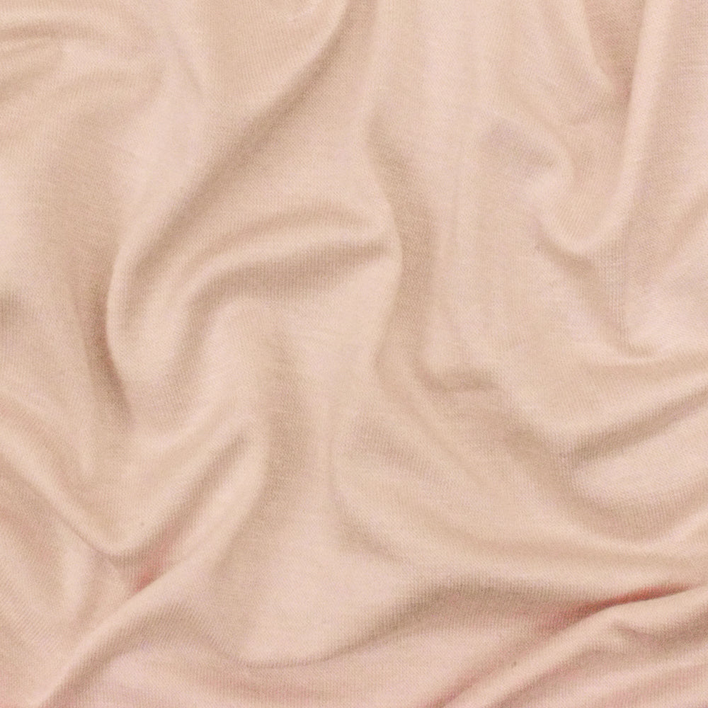 1 Yard Light Peach Stretch Bamboo Jersey Knit Fabric Spandex Blend 58 Inches
